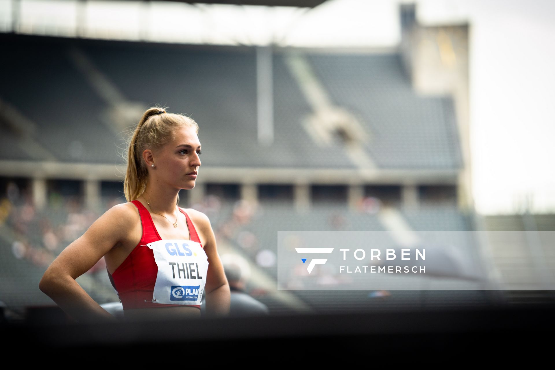 Luna Thiel (VfL Eintracht Hannover) waehrend der deutschen Leichtathletik-Meisterschaften im Olympiastadion am 25.06.2022 in Berlin